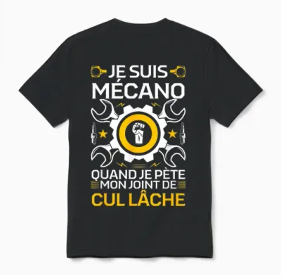 I Am Mechanic When I Fart My Ass Joint Loose Humor T-Shirt, Black, S Unisex T-Shirt - Black