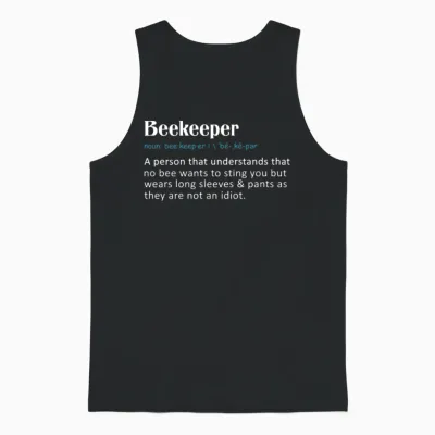 Funny Beekeeper Unisex Tank Top - Black