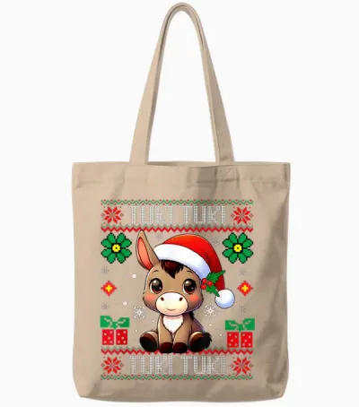 Mi Burrito Sabanero Mexican, Donkey Latino Ugly Christmas Tote Bags - Natural