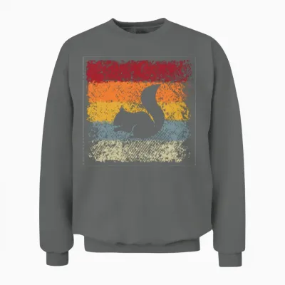 Squirrel Retro Unisex Sweatshirt - Graphite Heather
