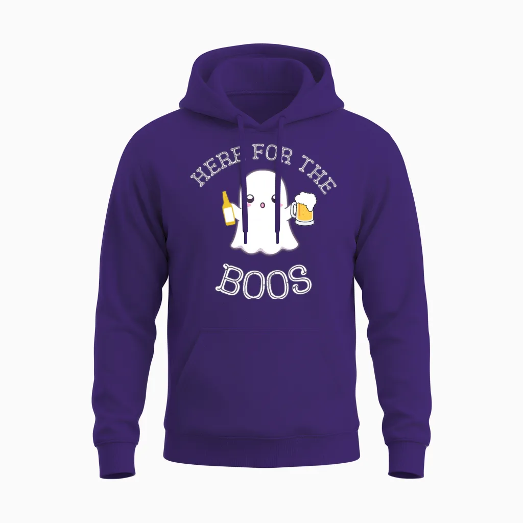 Funny Ghost Halloween Unisex Hoodie in Purple