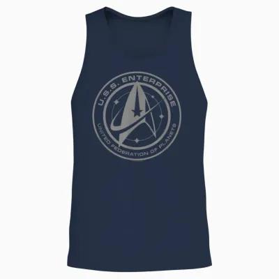 Star Trek: Discovery Enterprise Crest Unisex Tank Top - Navy