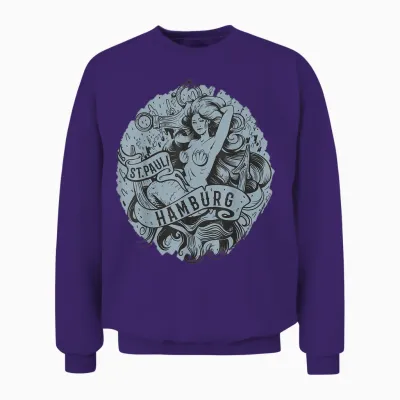 Hamburg St. Pauli Meerjungfrau Unisex Sweatshirt - Purple