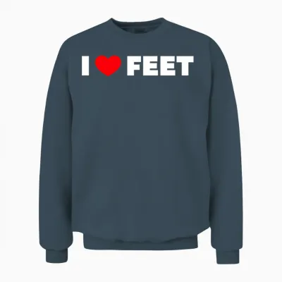 I Love Feet Unisex Sweatshirt - Dark Heather