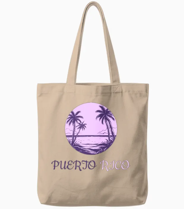 Puerto Rico Tote Bags in Natural