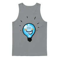 Cute Light Bulb Unisex Tank Top - Sport Grey – 1