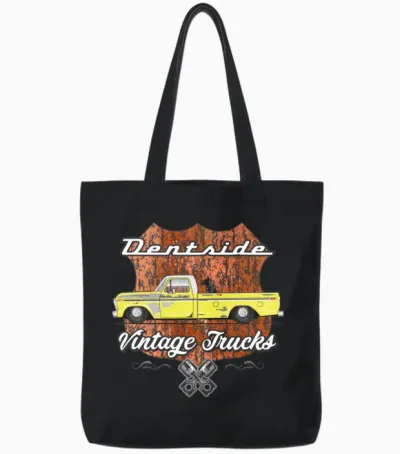 Dentside Tampico Yellow Tote Bags - Black