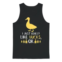 Funny Duck Gifts Funny Bird Lover Fowl Animal Gift Unisex Tank Top - Black – 1