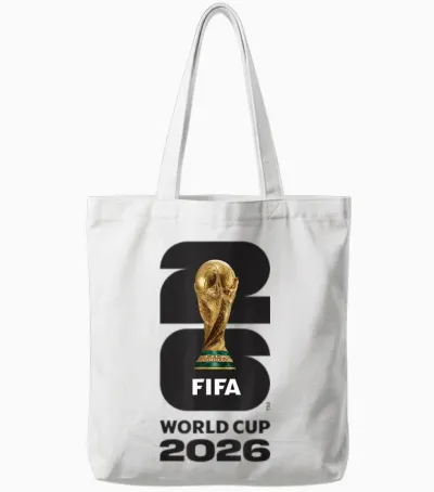 Fifa World Cup26 Fifa Gold Trophy Tote Bags - White