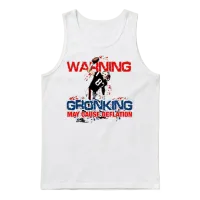 Warning Gronking May Cause Deflation Unisex Tank Top - White – 1