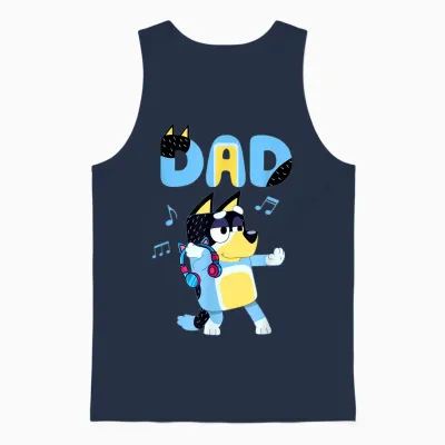 Mens Dad Love Dad Father's Day Daddy Gift Unisex Tank Top - Navy