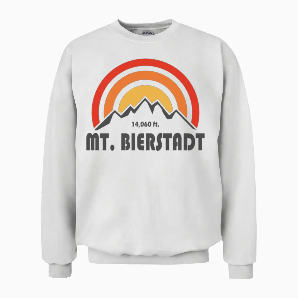 Mt. Bierstadt Colorado Unisex Sweatshirt in White