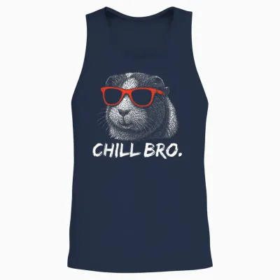 Chill Bruh – Lustiger Meerschweinchen Mit Sonnenbrille Unisex Tank Top - Navy