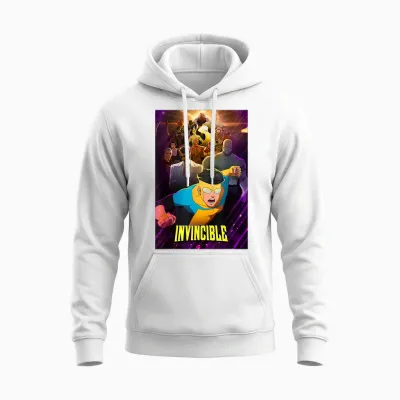 Invincible Guardians of the Globe vs Machine Head Unisex Hoodie - White