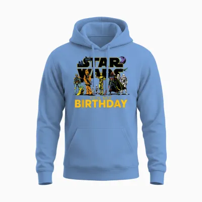 Star Wars Classic Characters Party Matching It's My Birthday Unisex Hoodie - Carolina Blue