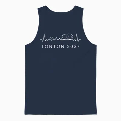 Futur Tonton 2027 Battement De Cœur Annonce Grossesse Unisex Tank Top - Navy