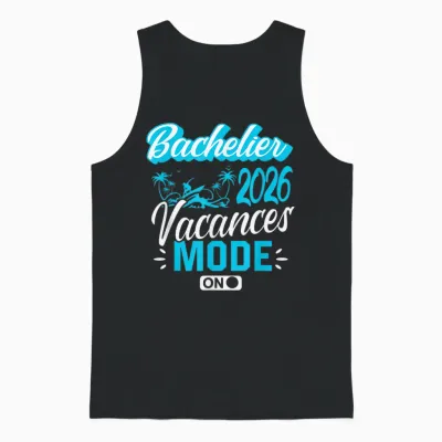 Baccalauréat 2026 Cadeau Réussite Bac Vacances Surf Océan Unisex Tank Top - Black