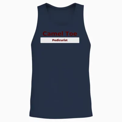 Camel Toe Pedicurist Unisex Tank Top - Navy