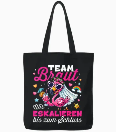 Jga Women's T-Shirt Team Bride Stag Night Women T-Shirt, Black, S Tote Bags - Black
