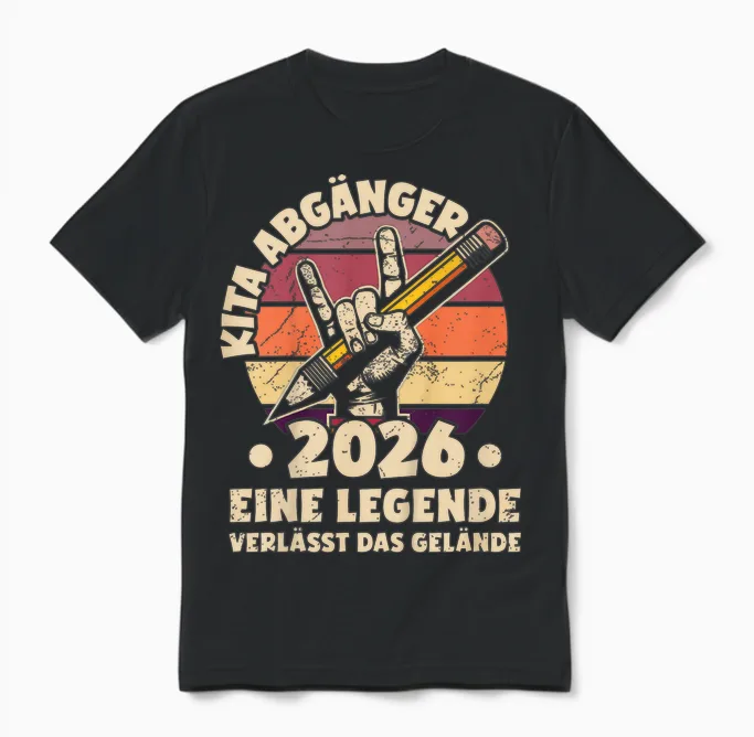 Kinder Kita Abgänger 2026 | Eine Legende Verlässt Das Gelände Unisex T-Shirt in Black