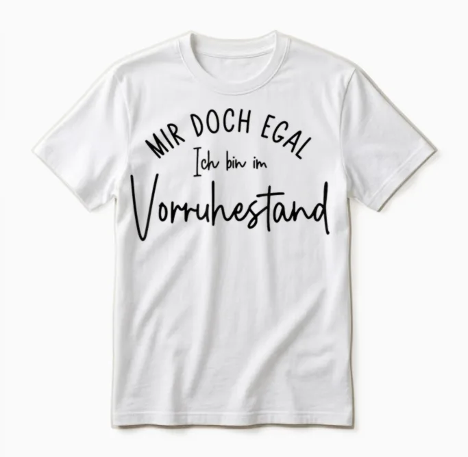Ruhestand - Mir Doch Egal Ich Bin Im Vorruhestand Unisex T-Shirt in White