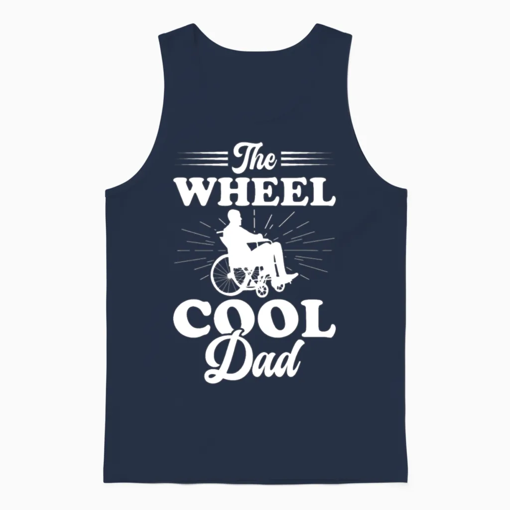 Funny Paraplegic Handicap Wheelchair Paraplegia Unisex Tank Top in Navy