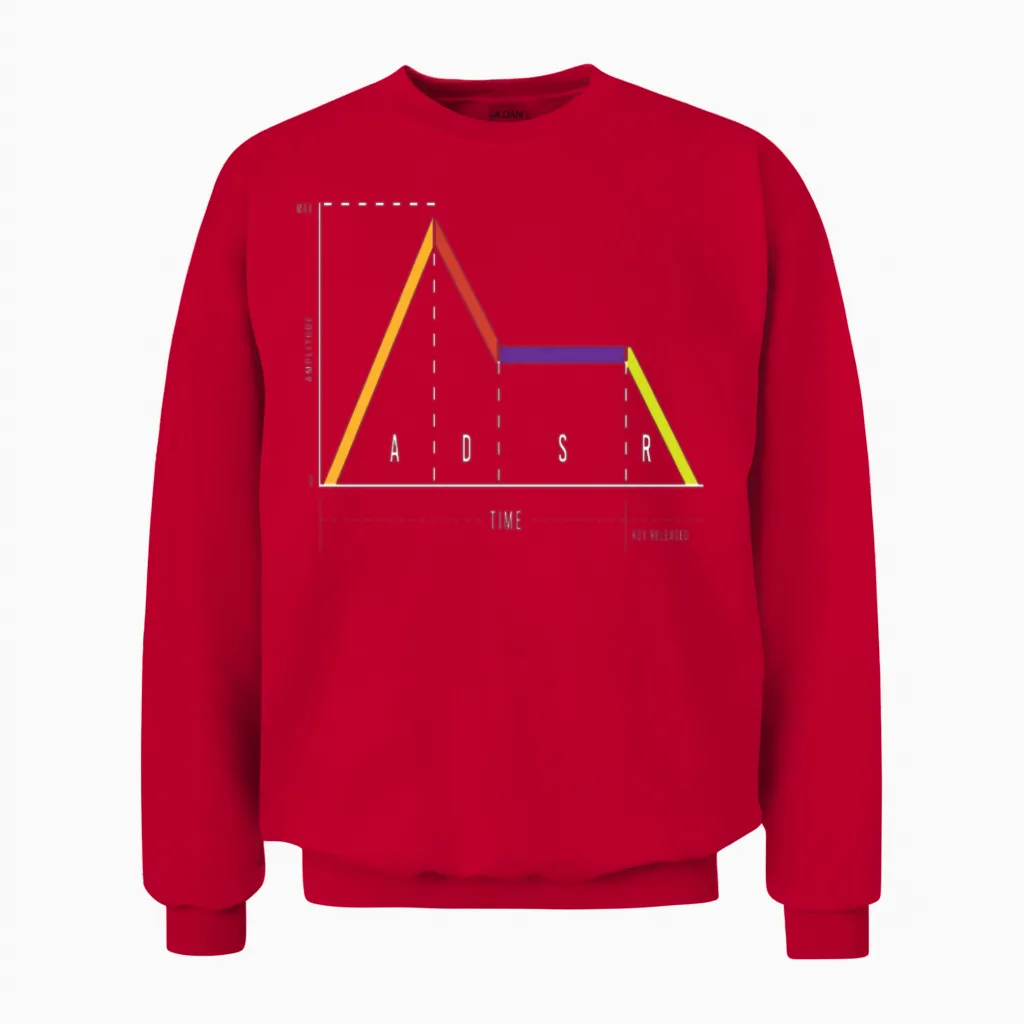 Synthesizer Synthi Retro Unisex Sweatshirt in Red