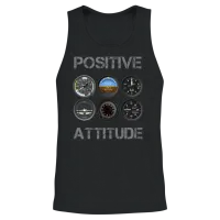 Positive Attitude Pilot Unisex Tank Top - Black – 2