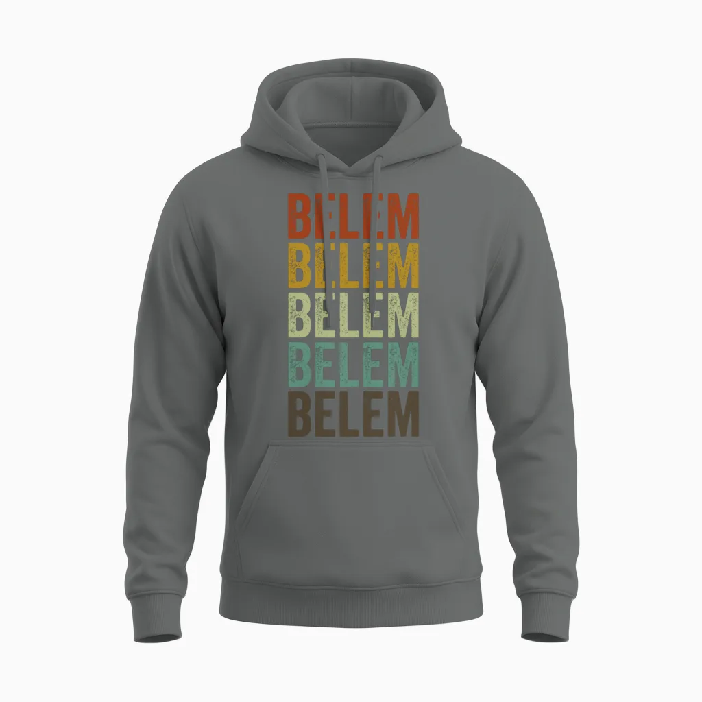 Belem Brazil Retro Vintage Unisex Hoodie - Graphite Heather