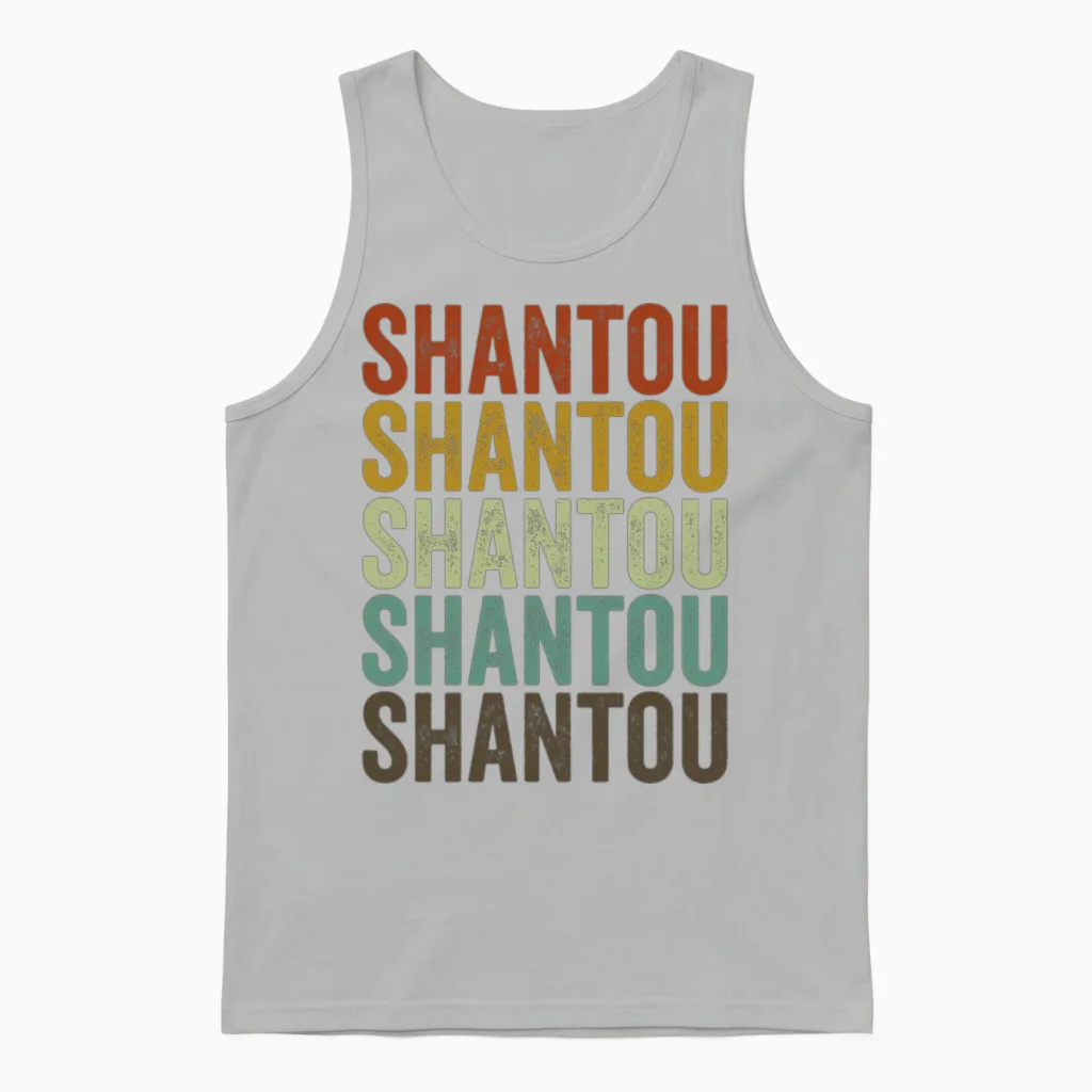 Shantou China Retro Vintage Unisex Tank Top - Ash