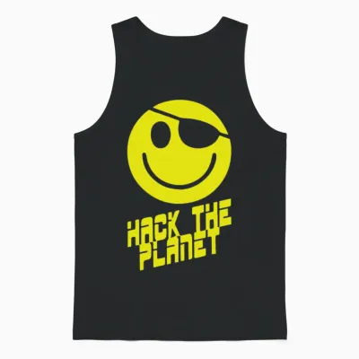 Hack the Planet Unisex Tank Top - Black