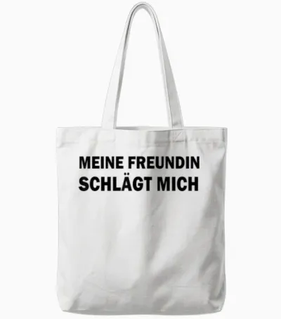 Meine Freundin Schlägt Mich Lustiges Tote Bags - White