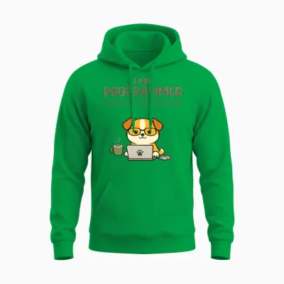 I Are Programmer Beep Boop Funny Unisex Hoodie - Irish Green