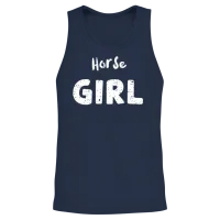Horse Girl - Horse — Lovers Gift Unisex Tank Top - Navy – 2