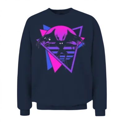 Mothman Cryptid Cryptozoology Retro Unisex Sweatshirt - Navy