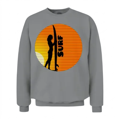 Surfer Girl at Sunset Unisex Sweatshirt - Sport Grey
