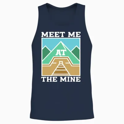 Coal Mining Coal Miner Unisex Tank Top - Navy