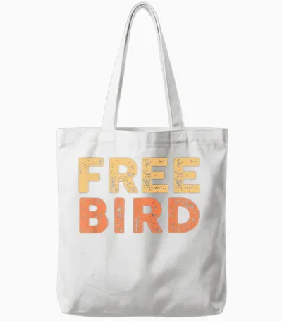 Lyriclyfe Popsocket Free Bird by Ronnie Van Zant & a Collins Tote Bags - White