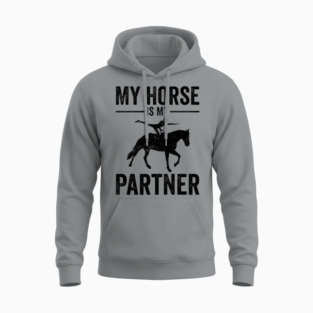 Funny Equestrian Horse Vaulting Unisex Hoodie in Sport Grey