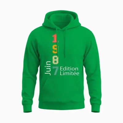 Née En Juin 1987 édition Limitée Anniversaire Juin 1987 Unisex Hoodie - Irish Green