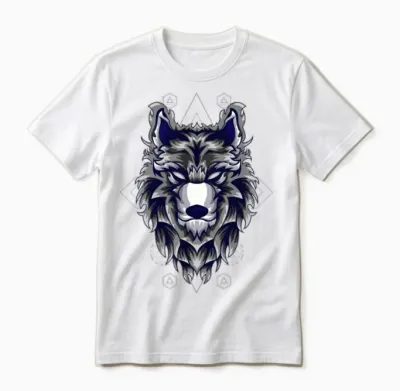 Alpha Retro Wolf Vintage Unisex T-Shirt - White
