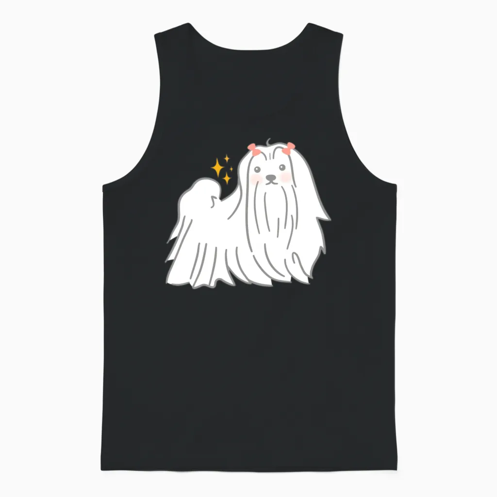 Maltese Dog - Lovers Unisex Tank Top in Black
