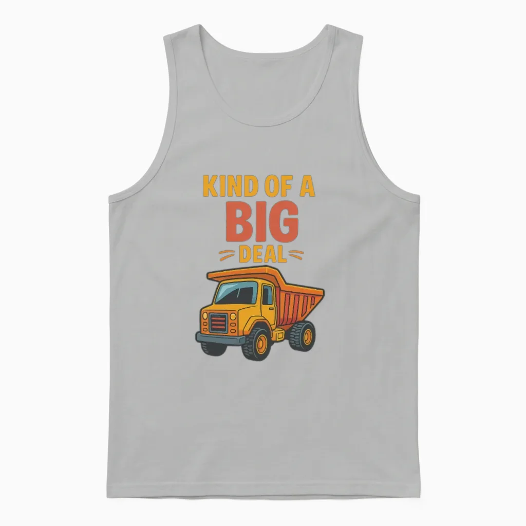 Kind of a Big Deal β Dump Truck Humor Design Unisex Tank Top in Ash