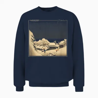 Weezer Unisex Classic Fit Black T-Shirt - Pinkerton Album Cover Unisex Sweatshirt - Navy