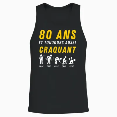 Gift Idea Humour 80th Anniv 1946 Birthday 80 Years Man Unisex Tank Top - Black