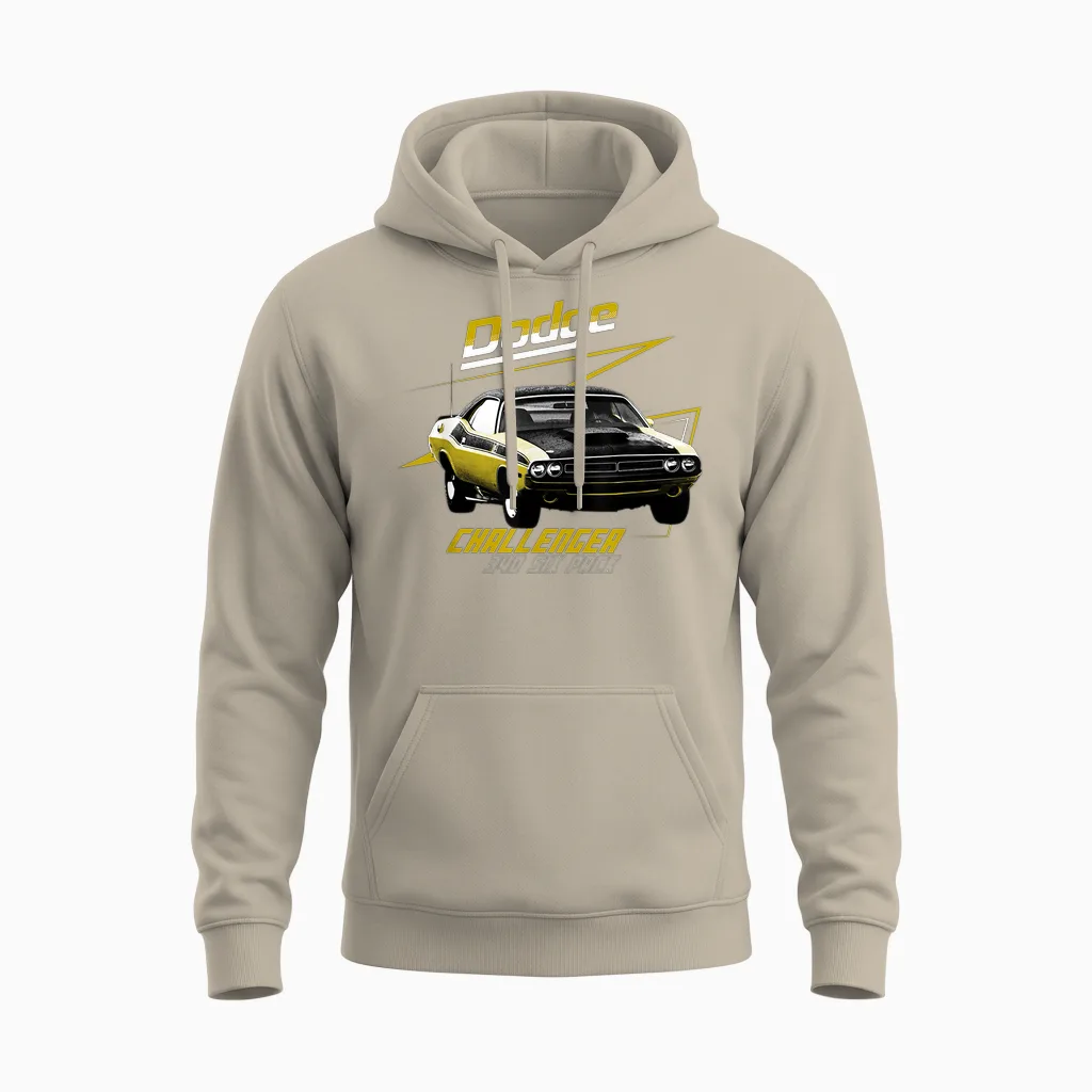 Dodge Challenger 340 Sixpack Unisex Hoodie in Sand