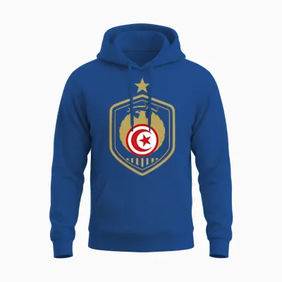 Aigles De Carthage Maillot équipe Foot Football Tunisie T-Shirt Haut De Gamme Unisex Hoodie - Royal