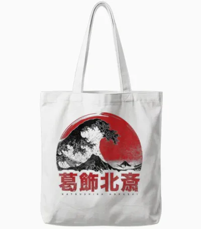 Japanisches Hokusai Japan Die Große Welle Vor Kanagawa Tote Bags - White