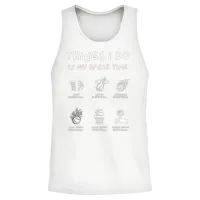 Things I Do in My Spare Time Basketball Lovers Unisex Tank Top - White – 2