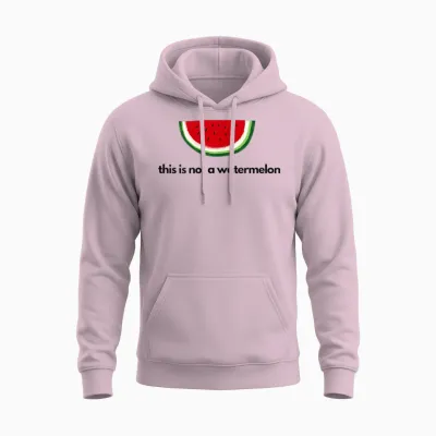 This Is Not a Watermelon Palestine Fun Unisex Hoodie - Light Pink